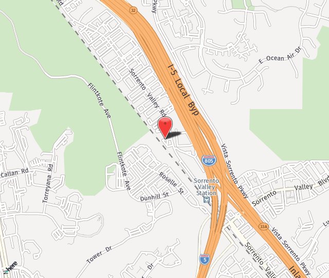 Location Map: 11230 Sorrento Valley Road #210 San Diego, CA 92121